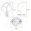 3Pack Standard Mixer Replacement Flat Beater Wire Whip Dough Hook for 2