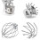3Pack Standard Mixer Replacement Flat Beater Wire Whip Dough Hook for 3