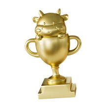 Trophies Cup Figurine Cow Themed with Base Trophy Keepsake for Game Ch