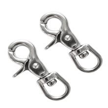 2 Piece Stainless Steel Swivel Lobster Clasp Clip Snap Hook Bag Pet La