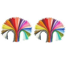 36pcs 40cm Multicolor Nylon Invisible Zippers Closed End DIY Sewing Cr