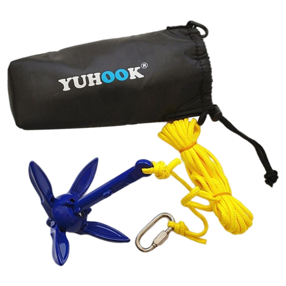 Portable Grapnel Anchor Kit With Rope Fits For Raft Fishing Boat 786867732772