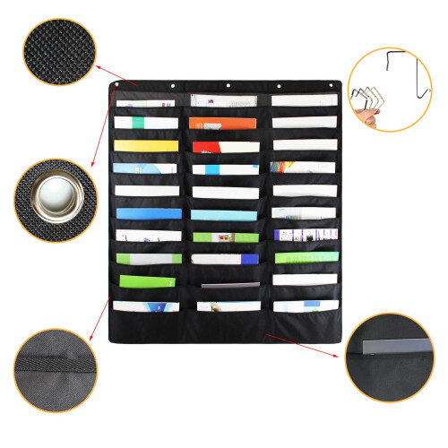 Hanging Wall File Organizer Office Holder Letter Planners Storage 30 P 2