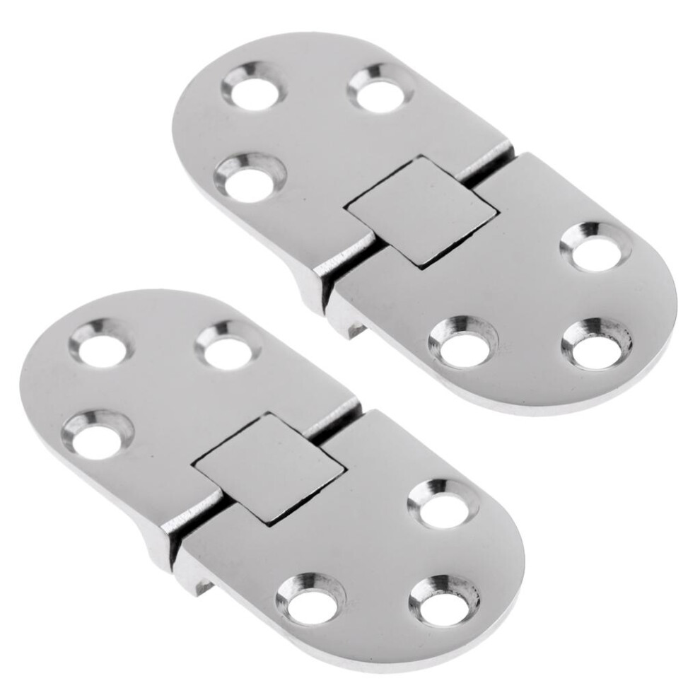2Pcs 316 Stainless Steel Flush Strap Hinge Door Hinge For Marine Boat 707230506882