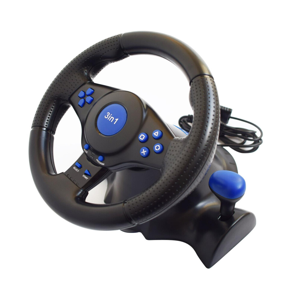 Simulator Racing Steering Wheel Kit Fits For Ps3 Ps2 Pc Steering Wheel 783194186988