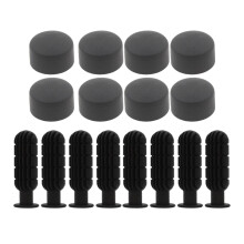 8 Pairs Foosball Replace Table Football Game Handle Grips and End Plug