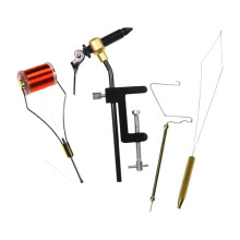 4Pcs Fly Tying Tool Kit C Clamp Whip Finisher Vise Threader Fishing Ta
