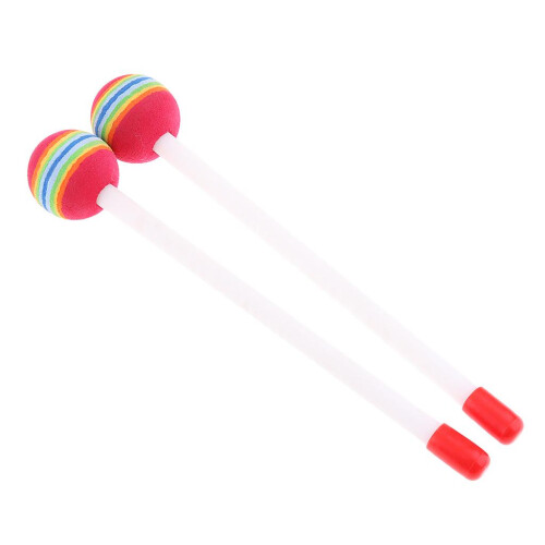 2 Pieces   Hand Drum Mallet Hammer Musical Percussion Toy Educational 2