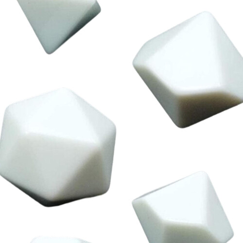 7Pcs White Empty Dices for Dices Making, Role Playing Game, Party Supp 2