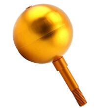 Flagpole Ball Top Topper Ornament - Gold Anodized Aluminum Finish, 3-I