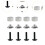 Hockey Visor Hardware Kit Visor Accessories M4 Screws Replacement Repa 3