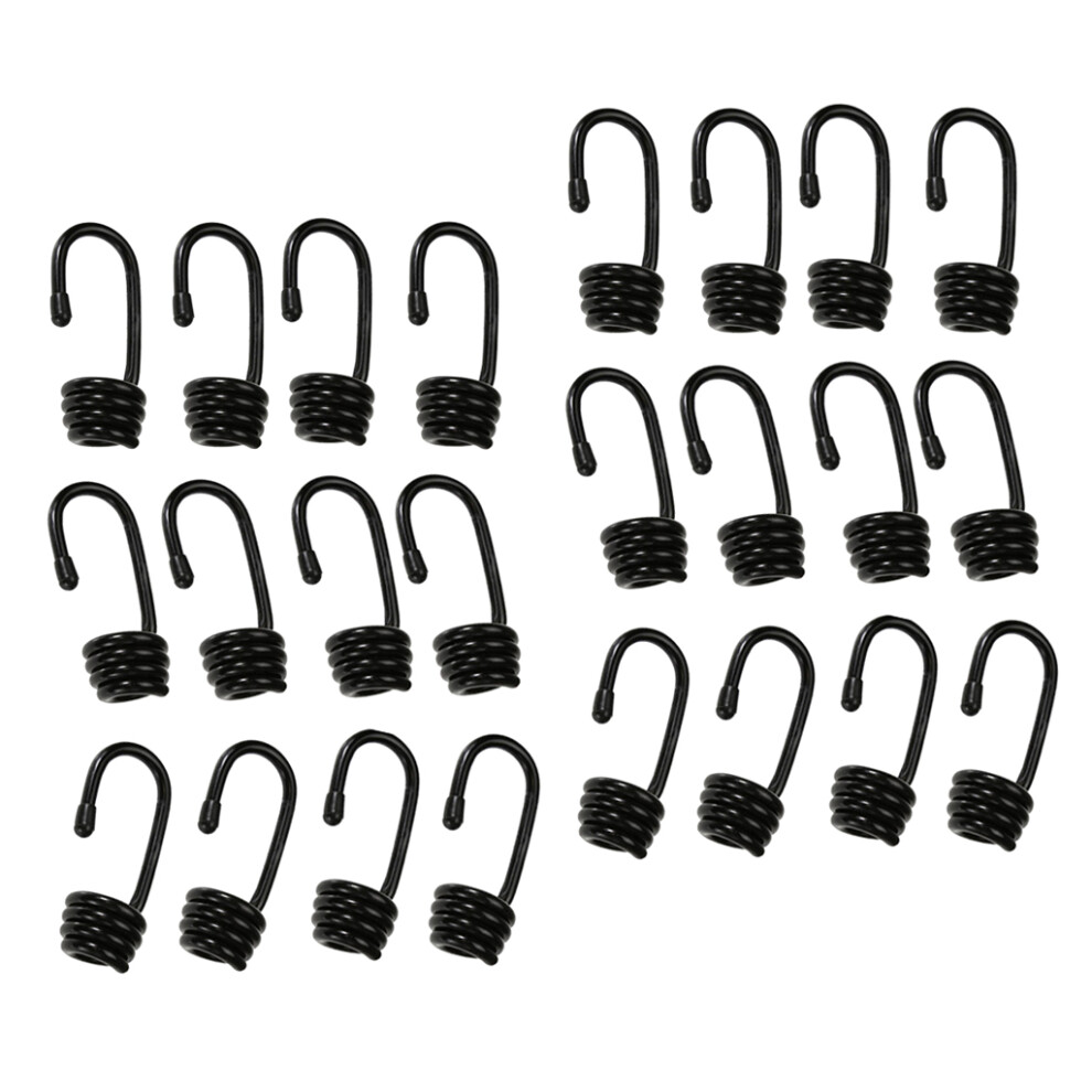 24Pcs Plastic Coated Spiral Wire Hooks For Shock Cord Bungee Rope 6Mm 6902739310570