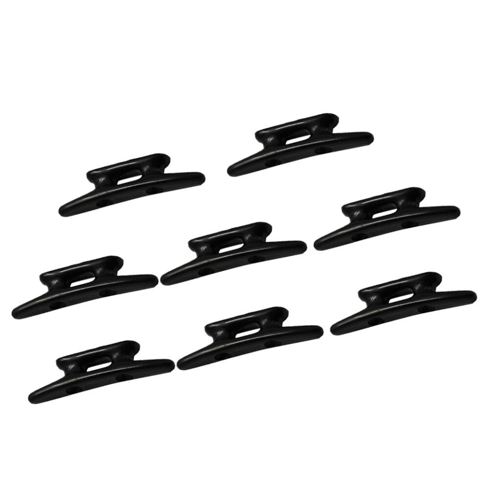 8Pcs Kayaks Boat Dock Cleats Heavy Duty 3" Nylon Cleat Closed Base Bla 733021368384
