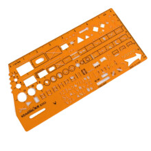Graph Template Stencil Thumbnail Template Ruler for 1:50000