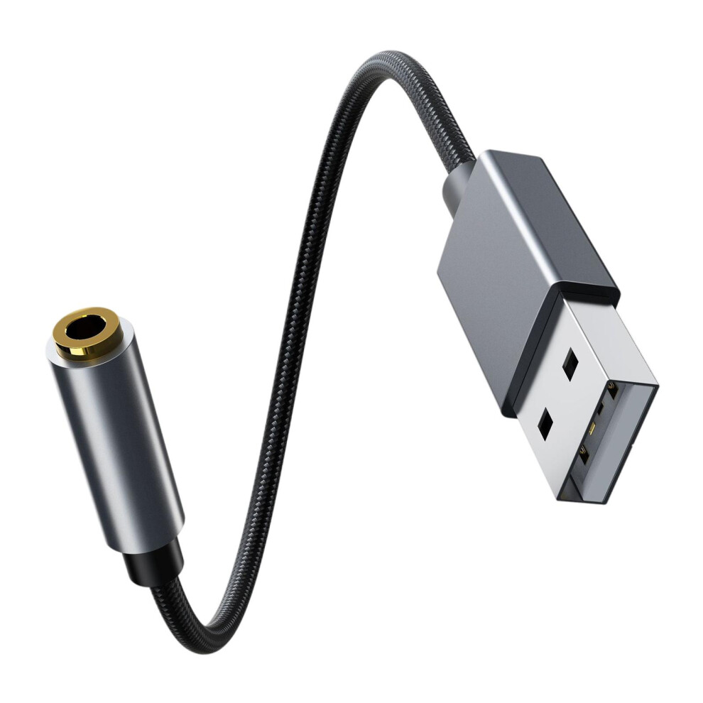 Usb To 3.5Mm Jack Audio Adapter External Stereo Sound For Headphone Pc 802115722453