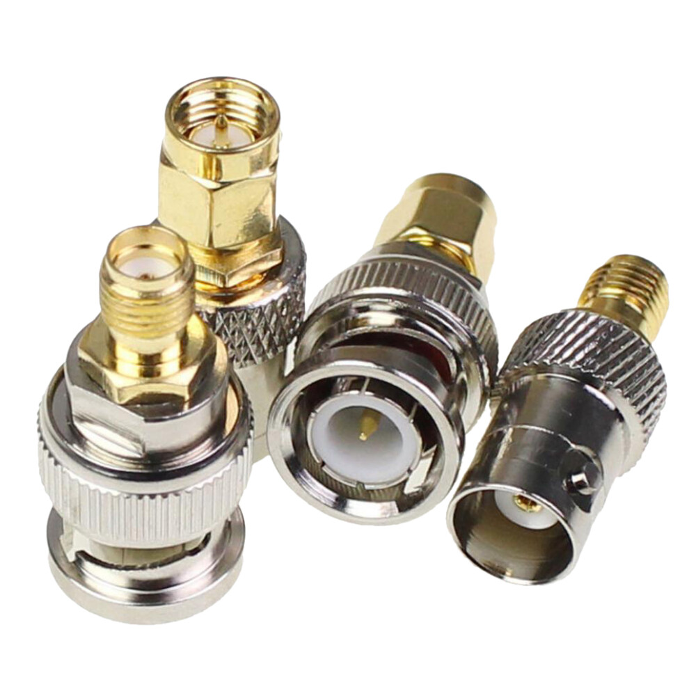 4Pcs Bnc To Sma Type Male Female Rf Kit Adapter Connector Test Convert Gold 6902758981430