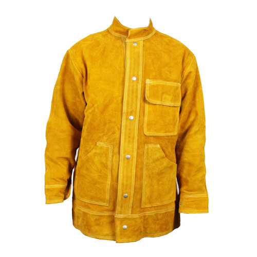Cowhide Leather Welding Coat Protective Apron Apparel Jacket Suit Tool 1