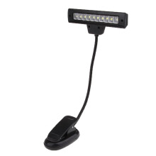 Music Stand Light Clip Table Lamp Neck Reading Light Black