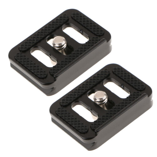 2Pieces Professional Aluminum Quick Release Plate 1/4" for Tripod Ball
