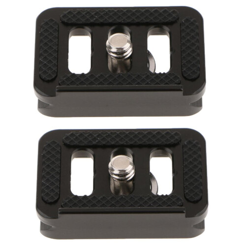 2Pieces Professional Aluminum Quick Release Plate 1/4" for Tripod Ball 1
