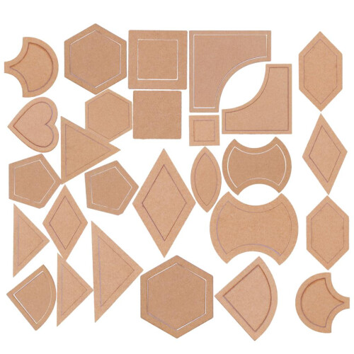 54pcs Acrylic Quilting Templates Sewing Stencils Patchwork Ruler Sewin
