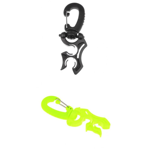 2Pcs Scuba Diving Underwater Plastic Double BCD Hose Holder with Clip 1