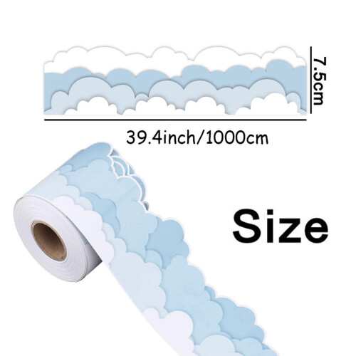 Cloud Bulletin Board Border Kindergarten Ornament for Store Classroom 1