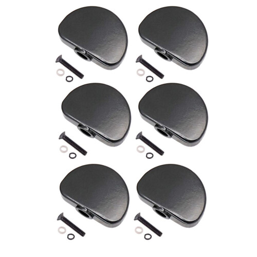 6pcs Guitar Tuning Pegs Tuners Machine Heads Replacement Knobs Black