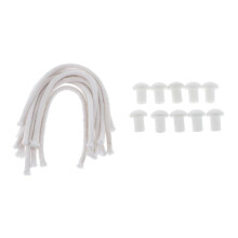 Round Braided Cotton Replacement Wick with Ceramic Holders for Oil Lam