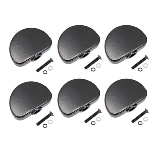6pcs Guitar Tuning Pegs Tuners Machine Heads Replacement Knobs Black 2