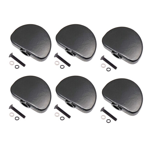6pcs Guitar Tuning Pegs Tuners Machine Heads Replacement Knobs Black 1