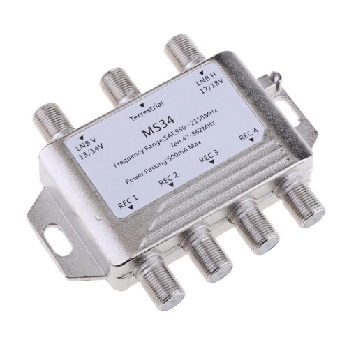 Satellite Switch Max 4 Output Multi Video Path Multi Switch MS34 Silve 2