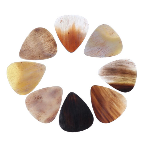 8pcs QUALITY HANDCRAFTED HORN GUITAR PICKS
