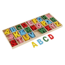 156 Pieces Colorful Wooden Alphabet Letters with Storage Tray for Kids