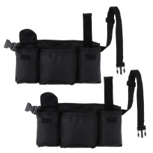 2x Tool Waist Bag Belt Heavy Duty Oxford Tool Apron with 4 Pockets