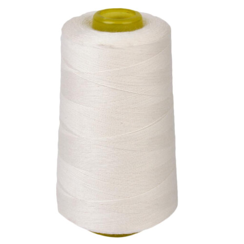 Spool of Polyester Sewing Thread for Sewing Machine 40S/2 Unbleached W 2