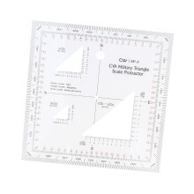 Military Triangle Scale Protractor Topographic Map Graphic Training Ai