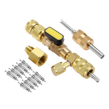 HVAC Tool Valve Core Remover Dual 1/4" and 5/16" Port Installer Remova