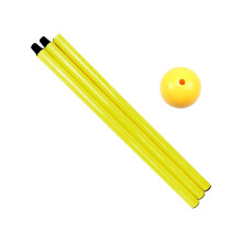 Football Door Pole Training Tool Sign Obstacle Marker Rod Base Set