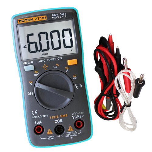 Digital Multimeter TRMS 6000 Counts Auto Ranging Meter Tester LCD Disp 2