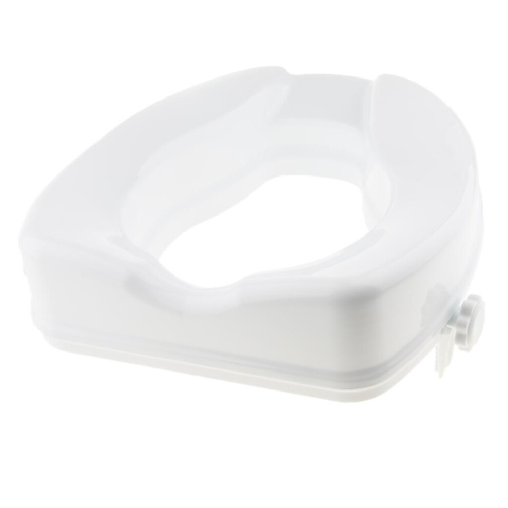 Toilet Seat Riser Raised Safety Chair Elongated Lifter Extender 2 inch