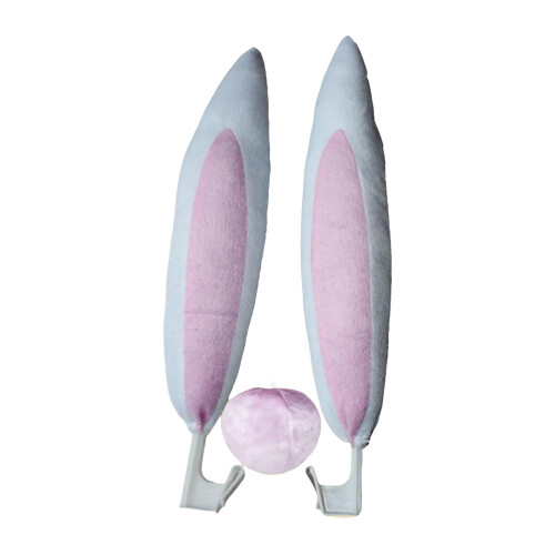 Car Decoration Accessory Bunny Ears Set Nose Easy Installation Portabl 1