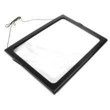 Triple Full Page Reading Magnifier with 4 LED Lights for Seniors Presb