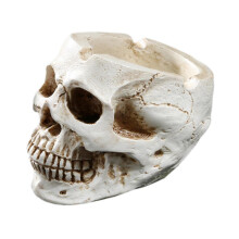 Human Skull Head Design Ashtray Container Creative Home Bar Decor