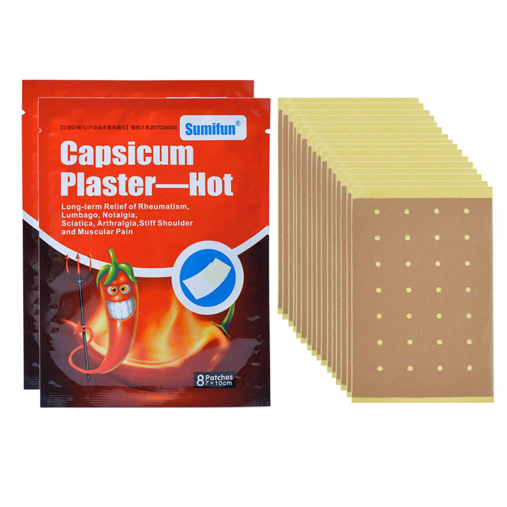 2 Bags Self Adhesive Capsicum Plaster Patches for Muscle Strains Backa
