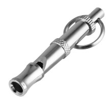 Ultrasonic Dog Training Whistle Pet Dog Supplies Silver