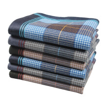 6Pcs Handkerchief Hankies 40Cmx40cm Soft for Wedding Prom Fathers