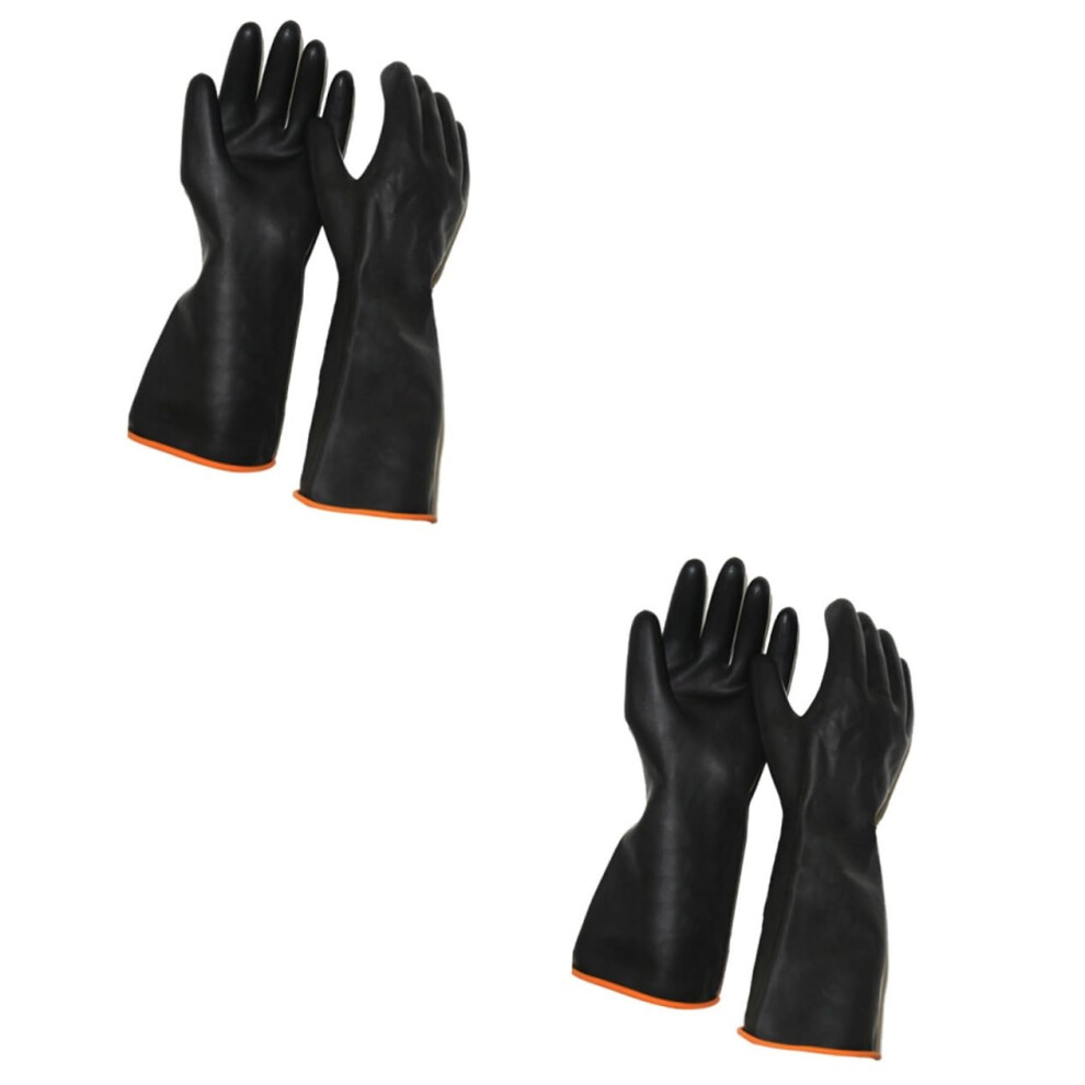 2 Pairs Safety Work Gloves Acid Proof Long Gloves Full Arm Coverage For Household Cleaning 9426802941418