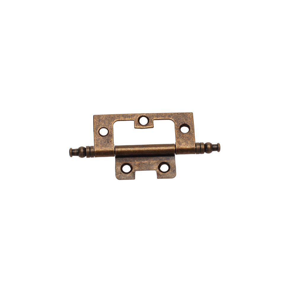 10X Antique Flush Hinge With Finial Bronze