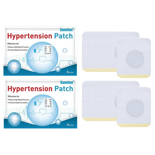 12 Pcs/2 Bag Hypertension Patch Clean Blood Vessel Plaster Patch Healt